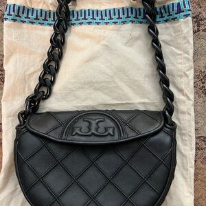 Tory Burch Black Quilted Shoulder Bag